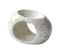 F Fityle Brûleur d'huiles essentielles, Chauffe-arômes en céramique, Support de Bougie Chauffe-Plat, diffuseur pour Salon, Ferme, Noir Blanc