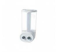 F Fityle Distributeur de Céréales Mural et Rangement Multifonction Contenant de Conservation Aliments Secs Organisateur Transparent avec Séparateurs Ajustables, Blanc, 2155-2 PACK