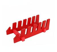 F Fityle Étagère Cuisine Support pour Planches à Découper Organiseur pour Couvercles Rack Multifonction pour Ustensiles Conception Stable pour Accessoires, Rouge, 6 Emplacements