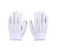 F Fityle Gants de Polissage en Nylon Paire Texturés pour Manipulation de Perles et Polissage d'Objets Respirants Confortables Adaptés à l'Atelier Loisirs Bricolage, Blanc