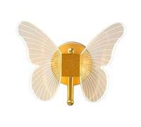 F Fityle LED Papillon Applique Murale Papillon Applique Murale 10W éclairage Applique Murale luminaires LED pour Chambres Salle à Manger Cuisine décor à la, lumière Chaude