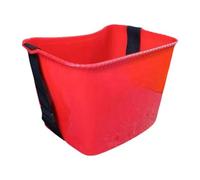 F Fityle Panier de cueillette de Fruits, Seau de Rangement léger et Polyvalent avec Bretelles réglables pour Outils de Jardinage, Rouge