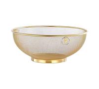 F Fityle Passoire de Lavage de Riz Passoire Alimentaire Passoire Passoire en Maille avec poignée Vidange Nettoyage Pâtes Passoire en métal Tamis à Riz Panier, Or