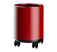 F Fityle Poubelle à roulettes de grande capacité, pivotante à 360°, idéale pour la chambre, le bureau ou la salle de bain, Rouge