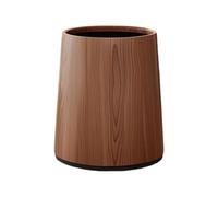 F Fityle Poubelle Amovible en Imitation Bois, Poubelle à Double Couche avec Grande Ouverture, Corbeille à Déchets en PP pour Hôtel, Salle de Bain, Chambre et Bureau, S, Marron