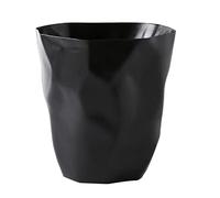 F Fityle Poubelle Corbeille à Papiers en Plastique Bureau Chambre Irrégulière Écologique, Noir Large, Autres