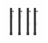 F Fityle Rehausseur de Pied pour Établi Adaptateur Pliant Surélévateur Renforcé en Métal Finition Noire Résistance à la Rouille Multiposition Adapté au Salon Événement Extérieur, 20CM, Style B 4PCS