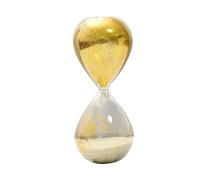 F Fityle Sablier sablier 30 Minutes, décor de Table en Verre, Verre de Sable Moderne et décoratif pour Armoire, Maison, Cadeau d'anniversaire, Bureau, Bureau, Doré