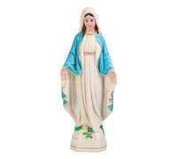 F Fityle Statuette Vierge Marie Saint, Petite Sculpture pour Maison, Chapelle, Manteau bleu, 10CM