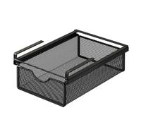 F Fityle Tiroir Coulissant Suspendu, Étagère Métallique, Panier Organisateur, Conteneur Polyvalent, Pratique sous l'Armoire, Tiroir Suspendu pour Bureau, Armoire et Étagères, S