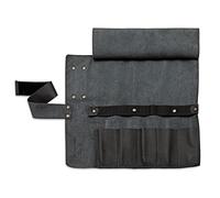 Étui à couteaux roulant, noir, en cuir, F.DICK