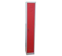 F.T. Garde-Robe Armoire Vestiaire Métallique Modulable L30 x P30 x H180 cm (Porte Rouge)