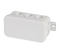 F-tronic Prise Double pour pièce Humide iP54 dérivation 75 x 37 x 40 mm, Contenu e126: 10-Gris