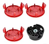 F016F04841 Compatible avec tondeuse à gazon Bosch pour afs 23-37, kit d'accessoires de 4 pièces avec 3 couvercles et 1 base, pièces de rechange en plastique robuste pour l'entretien du jardin