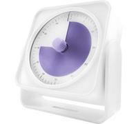 F9 Minuteur visuel Compte à rebours analogique de 60 Minutes avec Disque de Couleur, alertes silencieuses/Faibles/Fortes, Rechargeable par USB-C, Support magnétique pour Bureau,Blanc Violet