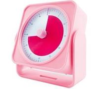 F9 Minuteur visuel, Compte à rebours analogique de 60 Minutes avec Disque de Couleur, alertes silencieuses/Faibles/Fortes, Rechargeable par USB-C, Support magnétique pour Bureau Rose