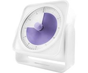F9 Minuteur visuel Compte à rebours analogique de 60 Minutes avec Disque de Couleur, alertes silencieuses/Faibles/Fortes, Rechargeable par USB-C, Support magnétique pour Bureau,Blanc Violet