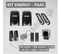 FAAC ENERGY KIT 1045851 moteur 392 maître/esclave portail 2 battants avec accessoires + 1 goodie DOMOBIP offert