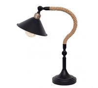 Fab 150771009 Plateau De Table Cabo 1xe27 Corde De Chanvre Noir 57x21,5x33 Cm