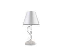 Fab 151471075 Plateau De Table Clematis 1xe14 Blanc / Or 48x25x25 Cm