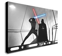 FAB Star Wars Dark Vador - Luke Skywalker Impression sur Toile Murale de différentes Tailles (A2 61 x 40,6 cm)