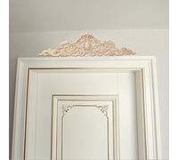 Fabater Applique de Sculpture sur Bois de Style Européen 50x12cm, Décoration en Bois de Caoutchouc pour Meubles de Maison, Porte d'armoire, Cour Vintage