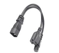 Fabater Cordon d'alimentation Répartiteur en Y IEC320 C14 Mâle vers C13 Nema 5-15R, 10 A 250 V 1 Entrée 2 Sorties, Adaptateur d'extension 'Alimentation étanche 12,6 Pouces pour Moniteurs et