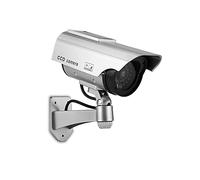 Fabater Fausse Caméra de sécurité Factice avec Lumière Clignotante, Caméra de Surveillance Simulée pour Une Utilisation Intérieure et Extérieure, Dissuasion de sécurité pour la Maison et