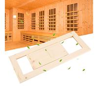 Fabater Grille d'aération Rectangulaire en Bois Massif pour Sauna Hammam - Persienne de Ventilation Réglable, Anti-poussière, Installation Facile, Lisse, Longueur 33,4 Cm, Imperméable, Non Toxique