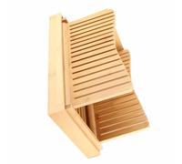 Fabater Guide de de Pain Pliable en Bambou pour Pain Fait Maison, Guide de de grillé avec Ramasse-miettes, Outil de Pâtisserie DIY, Rangement de Cuisine Compact