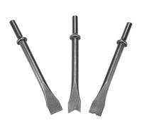 Fabater Kit de Burins Pneumatiques, 3 Pièces Burins Longs à Queue Ronde | Mèches de marteau pneumatique en acier au chrome-molybdène, pour la démolition du béton, la maçonnerie, l\'élimination de