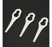 Fabater Lames en Plastique pour Coupe-Herbe ALM 28/30, Pièces de Tondeuse à Gazon 7,5x2cm, Lames de Rechange Antirouille Durables pour Une Coupe Efficace de l'herbe, 50 Pièces (White)