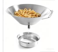 Fabater Passoire à Graisse pour Cuisine, Passoire à Huile pour Frites, Entonnoir à Graisse en Acier Inoxydable avec Récupérateur D'Huile Grande capacité pour Bouillon, Suif et Huile