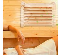 Fabater Persiennes de Panneau de Grille de Ventilation d'aération de Salle de Sauna, Accessoires de Sauna en Bois pour Haute Température et humidité, Ventilation de Persienne Durable et Résistante à