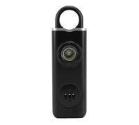 Fabater Porte-clés Compact et Léger avec Alarme Personnelle 130db, avec Lumière LED, pour Femmes, sécurité et Protection en Plein Air, 1 unité (Black)