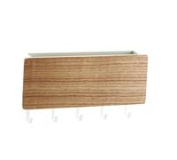 Fabater Porte-Clés en Bois Organisateur de Courrier 5 Crochets sans Perçage Porte-Clés Mural pour Entrée Mur Décoratif -Courrier Étagère Organisateur de Rangement pour, Petits Accessoires