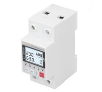 Fabater Protecteur de Surtension, 230V 50Hz 60Hz 63A Protecteur d'alimentation pour Télécommande WiFi avec Paramètres de Protection Réglables pour Le Bureau à Domicile (Type de rétroéclairage)