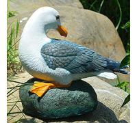 Fabater Statue de Mouette, Mouette Figurine, Jardin Oiseau Sculpture Oiseau de Mer Figurine Mouette Ornement, Sculpture D'oiseau Marin pour la Maison Décoration, Sculpture de Mouette