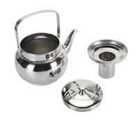 Fabater Théière en Acier Inoxydable avec Filtre Amovible - Bouilloire à thé en Métal de Grande capacité de 40 Oz pour le Brassage, Cafetière de Service à café sans Danger sur la Cuisinière pour la