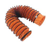 Fabater Tuyau Flexible en PVC de 8 Pouces TrèS Résistant pour Ventilateur d'extraction avec Support en Acier à Crochet en Forme de S, Conduit d'air Rétractable en Polyester tissé en Vinyle (10M)