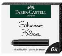 Faber-Castell 10104474 Lot de 6 Cartouches d'encre Noir