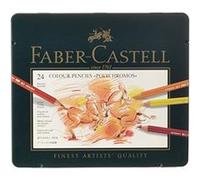 Faber-castell 110024 crayon de couleur polychromos boîte métal de 24 pièces G