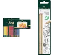 Faber-Castell 110060 - Crayons de couleur Polychromos, étui métallique de 60 pièces & Perfection 185698 2 crayons gomme