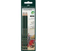 Faber-Castell 110998 Crayons graphite Castell 9000, B, blister 3