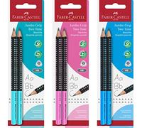 Faber-Castell 111993 Jumbo Grip Two Tone Lot de 2 crayons à papier HB Bicolore