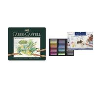 Faber-Castell 112124 Crayon PITT PASTEL boîte métal de 24 pièces & STUDIO QUALITY 128336 Boîte de 36 craies pastels tendres