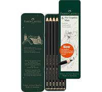 Faber-Castell 115207 - Set de crayons Pitt Graphite Matt, 6 pièces, dureté 2B - 12B