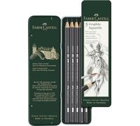 FABER-CASTELL 117805 - Set de crayons Graphite Aquarell, 5 pièces, contenu: HB, 2B, 4B, 6B, 8B