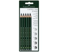 Faber-Castell 119397 Pack De 5 Crayons Graphite Jumbo 9000 Hb, 2b, 4b, 6b, 8b