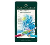 Faber-Castell Crayons de couleur aquarellable Albrecht Dürer Boîte de 12 - Mine 3,8 mm